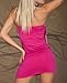 Sexy Mini Slim Dress For Clubwear Party Sleeveless Special Collar, Rose Red