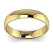 LANDA JEWEL Unisex 10k Yellow Gold 4mm Light Court Shape Comfort Fit Polished Wedding Ring Plain Band (9.5)