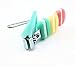 yueton Cute Lovely Macarons Nail Scissors Nail Clippers with Ball Chain