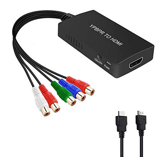 Component to HDMI Converter,YPbPr to HDMI Adapter, Supports 1080P Video
