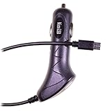 Plug-in Car MicroUSB Travel Charger with Premium Ic Chip for LG 450 lg450 Alcatel A392G, BIG Button Flip, Kyocera Dura XV, LG 236C, LG Revere® 3, Samsung ConvoyTM 3, Gusto® 3 + Livemylife Wristband