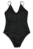 Cupshe Fashion Women’s Free Space Solid One-Piece Swimsuit Beach Swimwear Bathing Suit (L)