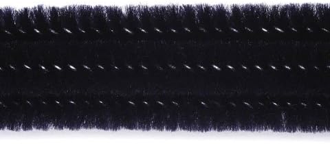 Four Seasons Crafting Chenille Stems Pipe Cleaners 6 MM X 12 Inches 100 Pcs (Black)
