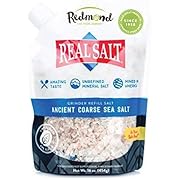 Redmond Real Sea Salt - Natural Unrefined Gluten Free Coarse, 16 Ounce Pouch (1 Pack)
