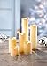 Lily's Home Flameless Flickering LED Wax Pillar Candles, Battery Powered, Scent and Smoke Free, Safe for Use Around Kids and Pets, Ivory (2