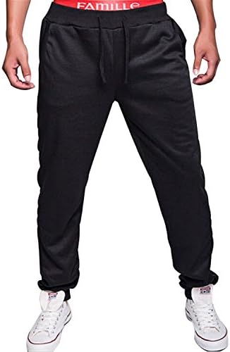Mens Casual Pants Solid Autumn Men Pants Cotton Trousers Gymshark Track Pants Hip Hop Body Engineers pantolon BlackMedium