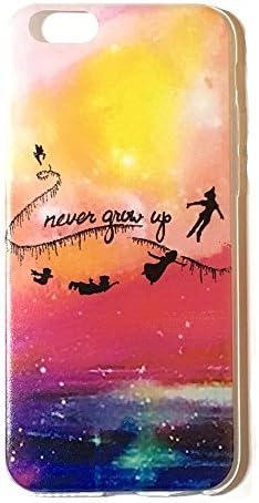 Never Grow Up Magical Beautiful Sky Transluscent SIlicone Case Cover for Apple iPhone 6 / 6S