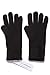 Fishers Finery Women's 100% Pure Luxury Cashmere Gloves with Ribbed Cuff Black