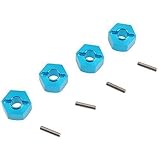 Hobbypark 12mm Aluminum Wheel Hex Hubs Drive Adapter With Pins For Redcat 122042 RC Car Truck Upgrade Replacement Parts (Pack of 4)