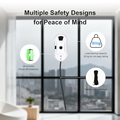 iMESA Window Cleaning Robot with Water Spray, 5600PA Strong Suction Automatic Window Cleaner Robot, Smart Path Planning, Low Noise, Remote Control for All High-Rise Windows, Tiles and Glass