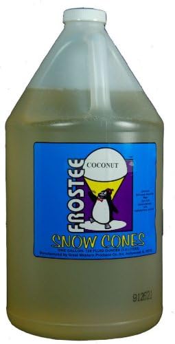 Frostee Snow Cone Syrup, Coconut, 128 Ounce (pack of 4)