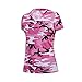 Rothco Womens Long Length V-Neck Camouflage T-Shirt, Pink Camo