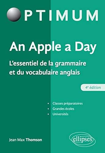 Download An Apple a day. L'essentiel de la grammaire et du vocabulaire anglais - 4e édition PDF