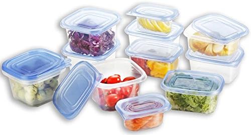24 Piece Food Storage Set BPA Free Microwave Freezer & Dishwasher Safe