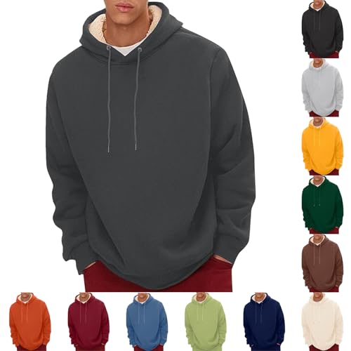 Golf Shirts Mens UK Hoodies for Men UK, Classic Pullover Design with no Pocket, Features Warm and Thick Fleece Lining for Comfort, Ideal Black Work Hoodie Men