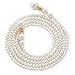 GameXcel Imitation Pearl Necklace Charm Pendant Necklace Beads Pendants Cluster Necklace for Women Golden Plastic
