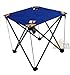 EZ Travel Collection Folding Camping Table Folding Table with Drink Holders and Carry Bag (Blue)