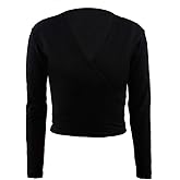 Ballet Wrap Top Girls Dance Sweater for Girls Long Sleeve Cardigan for Kids Toddler 3-11 Years