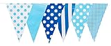 30ft Blue & White Mix Pennant Flags Banner Birthday Party Decoration (Blue Mix)