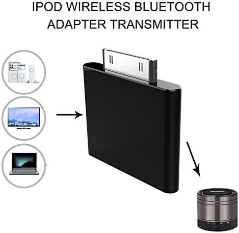 MIYA LTD Bluetooth iPod Transmitter, Turn iPod Bluetooth Stream Music Wirelessly to your Speaker/earphones. Compatible with iPod Classic, iPod Nano, iPod Touch, Ipod Shuffle, Ipod Mini, Ipod Video