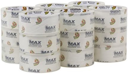 Bulk Max Strength Packaging Tape, 1.88in x 54.6yd: Duck Brand 241514 (108 Packing Tape Rolls)
