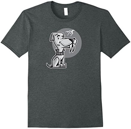 Mens The Fangs Monster Dog Large Dark Heather