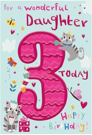For A Special Daughter on Your 3rd birthday card - 7807 CG