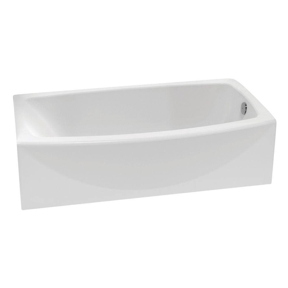 American Standard Cambridge 5 ft. Left Drain Bathtub in White ...