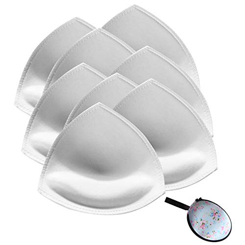 Bra Pads Inserts 4 Pair, Women's Breathable Comfortable Sport Bathing Suit Bra Pads by Alrigon