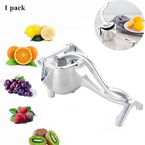 Stainless Steel Juicer Manualp, Portable Manual Juicer Single Press Lemon Squeezer Metal Lemon Lime Squeezer -Manual Citrus Press Juicer (1 Pack)