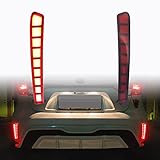 PGTOPONE Red LED Rear Bumper Reflectors Fog Brake