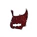 Musiclily 10 Hole JB Bass Pickguard Scratch Plate Pick Guards for Fender US/Mexico Made Standard Jazz Bass, 4Ply Red Tortoise