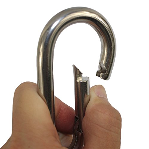 Dianoo 2 Pcs Stainless Steel Carabiner Snap Link Hook - Gourd shaped (Medium and large as a combination for selling)