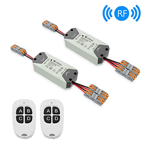 eMylo Smart Wireless Relay Switch RF 220V Two 2-Channel Remote Control Switch 90-250V RF Relay Switch Home Automation 433Mhz with Two Transmitters 2 packs - Thumbnail 7