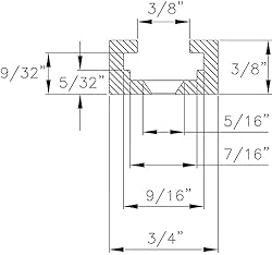 POWERTEC 71493 Double-Cut Profile Universal T-Track