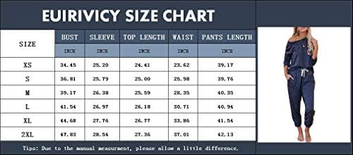 Eurivicy Women's Solid Sweatsuit Set 2 Piece Long Sleeve Pullover and Drawstring Sweatpants Sport Outfits Sets 4 Eurivicy Women's Solid Sweatsuit Set 2 Piece Long Sleeve Pullover and Drawstring Sweatpants Sport Outfits Sets