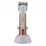 Beard Trimmer By JTrim Rechargeable Stand Electric Cordless Mustache Beard Hair Trimmer For Men's Beard Clipper Copper/White JPT-BT100 Jay's Products