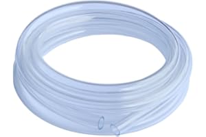 SOOGE 10-Feet-Long Clear Vinyl Tubing Flexible PVC Tubing Food Grade.for Home Brewing, Beer Line, Aquaponics versatility and the ability to be used in a wide range of applications. (3/8" I.D x 1/2" O.D)
