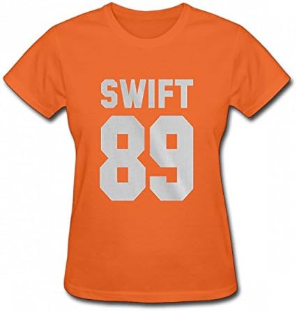 LOJSAQ Swift 89 Tshirt Fashion Print T-Shirts Valentine Women Tee Orange