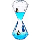 Liquid Motion Bubbler Timer / Floating Marine Life Sea Creatures, Diamond Shaped Liquid Timer For Fidget Toy,Autism Toys , Children Activity, Calm Relaxing ,Penguin Desk Toys and Home OrnamentÂ 