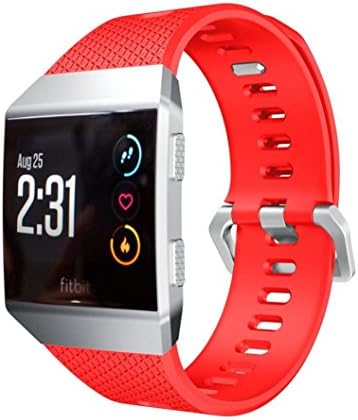 Sympath Soft Silicone Replacement Sport Band Strap For Fitbit Ionic Smart Fitness Watch(Red)