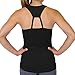 Max Threads Women’s Racerback Tank Top - Workout Top with Built-in Bra and Removeable Modesty Cups, Black, Large