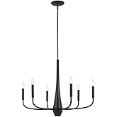 Kichler Deela 28 Inch 6 Light Chandelier in Black