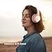 TaoTronics Active Noise Cancelling Headphones [2019 Upgrade] Bluetooth Headphones Over Ear Headphones Hi-Fi Sound Deep Bass, Quick Charge, 30 Hours Playtime for Travel Work TV PC Cellphone-Pink