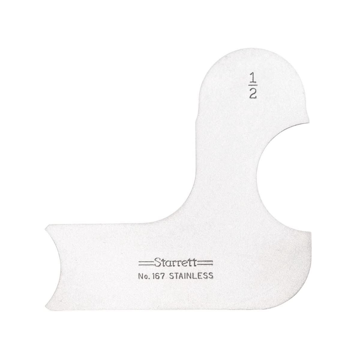 Starrett 167-1/2 Stainless Steel Radius Gauge - Inch, 1/2" Radius