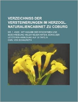 Verzeichniss Der Versteinerungen Im Herzogl Naturaliencabinet Zu
