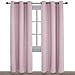 NICETOWN Nursery Essential Thermal Insulated Solid Grommet Top Blackout Curtains/Drapes (1 Pair, 42 x 84 inches, Baby Pink)