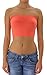 MUSA Seamless Solid Cropped Tube Top Bandeau, One Size, Black