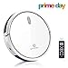 Robot Vacuum Cleaner - 1400Pa Ultra-Strong White Robot Vacuum, 4 Cleaning Modes, 2.7” Ultra-Thin, Self-Charge, 360° Anti Collision & Anti Drop, Smart Robotic Vacuum for Pet Hair, Carpet, Hard Floor