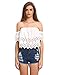 Milumia Women's Off The Shoulder Hollow Crop Tank Top